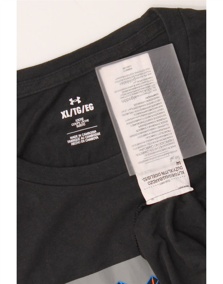 Męska koszulka z grafiką Under Armour XL, czarna, bawełniana