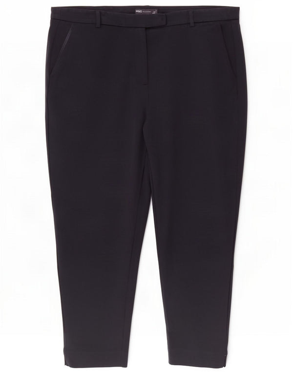 Marks & Spencer Damskie zwężane spodnie Chino UK 20 2XL W38 L26 Granatowe