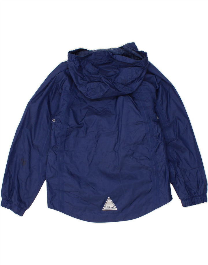 L.L.BEAN Boys Hooded Rain Jacket 6-7 Years Navy Blue Nylon Vintage L.L.Bean and Second-Hand L.L.Bean from Messina Hembry 