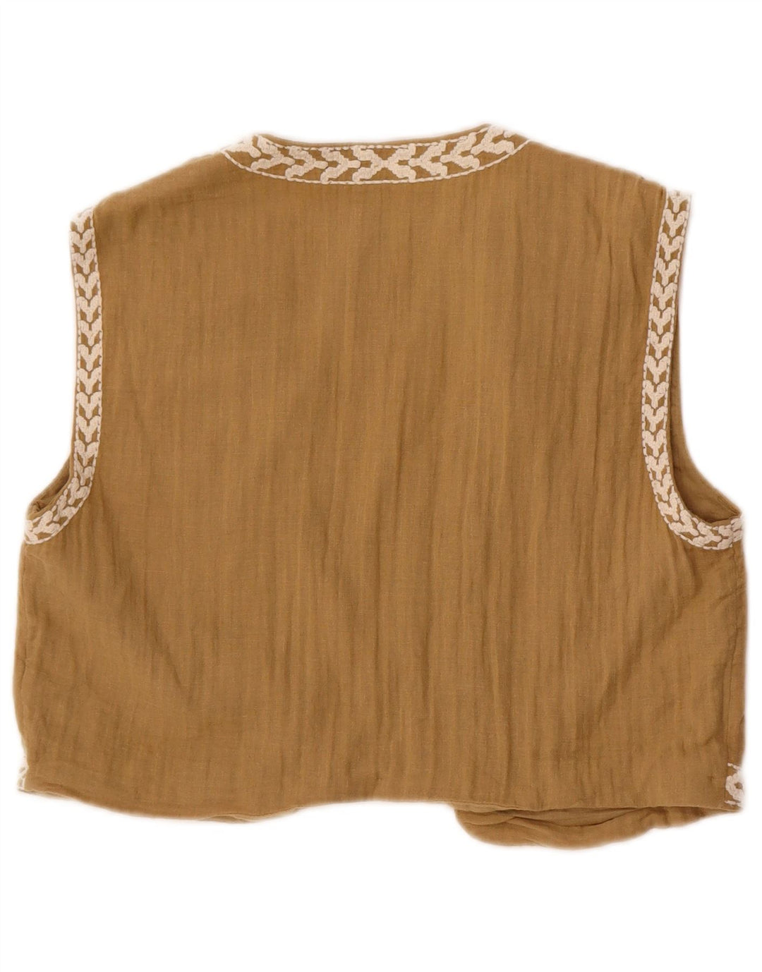 Kamizelka damska Zara UK 12 Średni Beżowy Kwiatowy