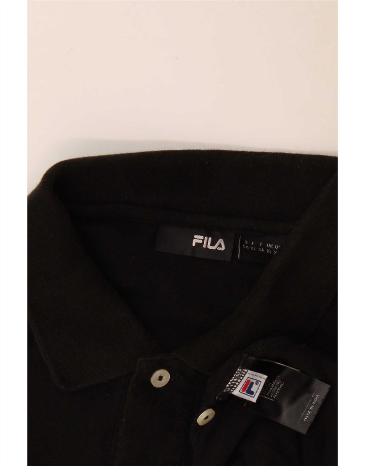 Męska koszulka polo Fila XL, czarna, bawełniana