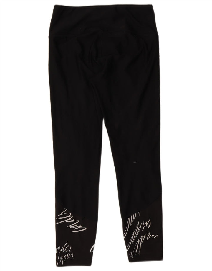 Damskie legginsy Under Armour Heat Gear Graphic UK 8, małe, czarne, poliestrowe