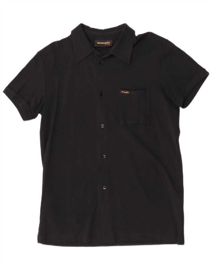 Koszula męska z krótkim rękawem Wrangler 2XL, czarna, poliamid
