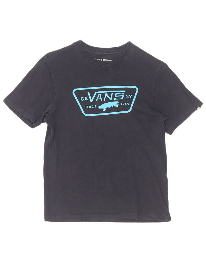 Chłopięcy T-shirt z grafiką Vans na 12-13 lat, duży, granatowy