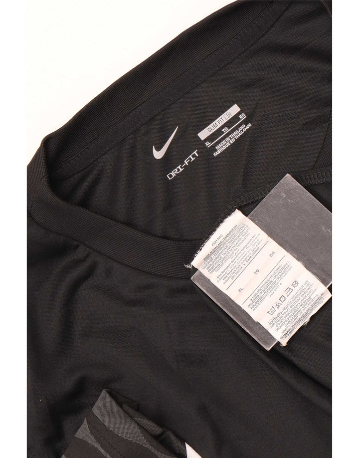 Męski T-shirt Nike Dri Fit Slim Graphic Top XL Czarny Poliester