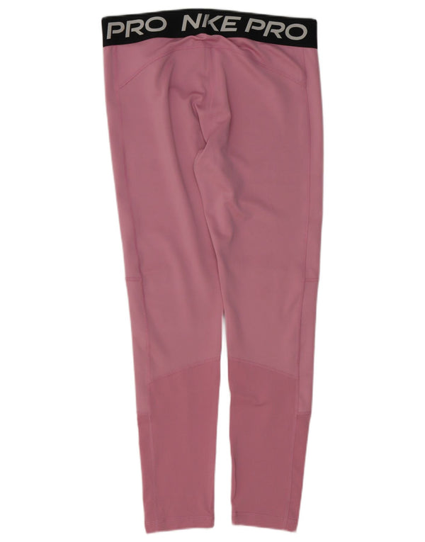 Damskie legginsy Nike Dri Fit Graphic UK 18 XL, różowe, poliestrowe