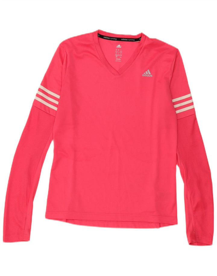 Damska koszulka Adidas z długim rękawem, UK 12/14, średni różowy poliester