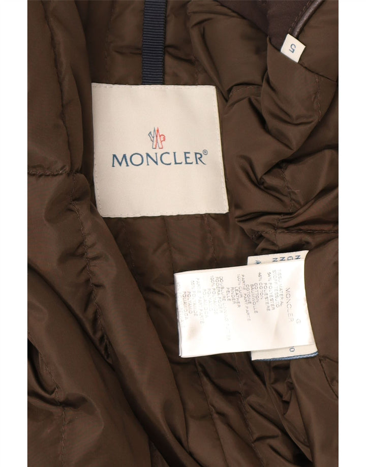 Męska wyściełana kurtka użytkowa Moncler 2XL, brązowy poliester