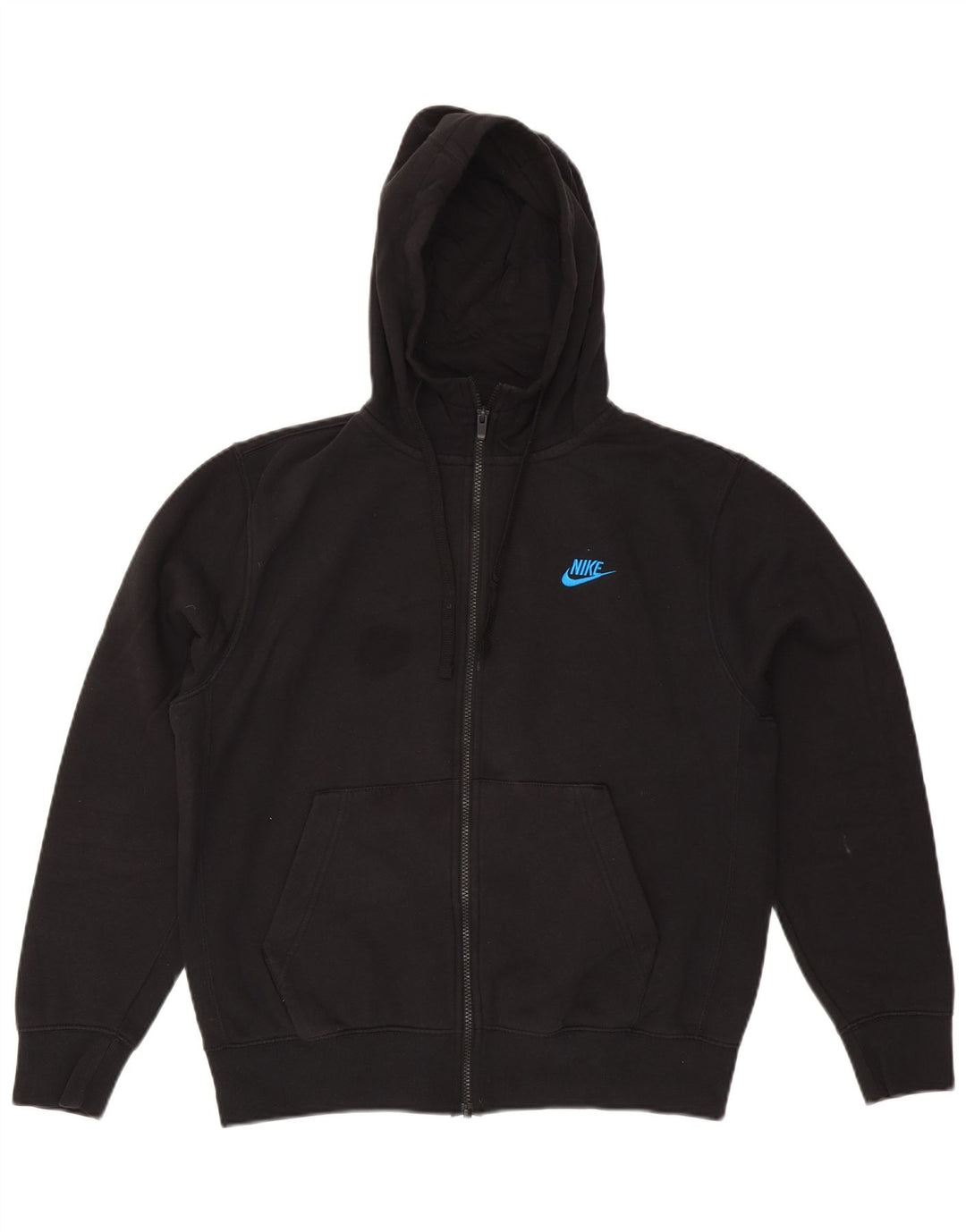 Męski sweter z kapturem i zamkiem błyskawicznym Nike, średni czarny, bawełniany