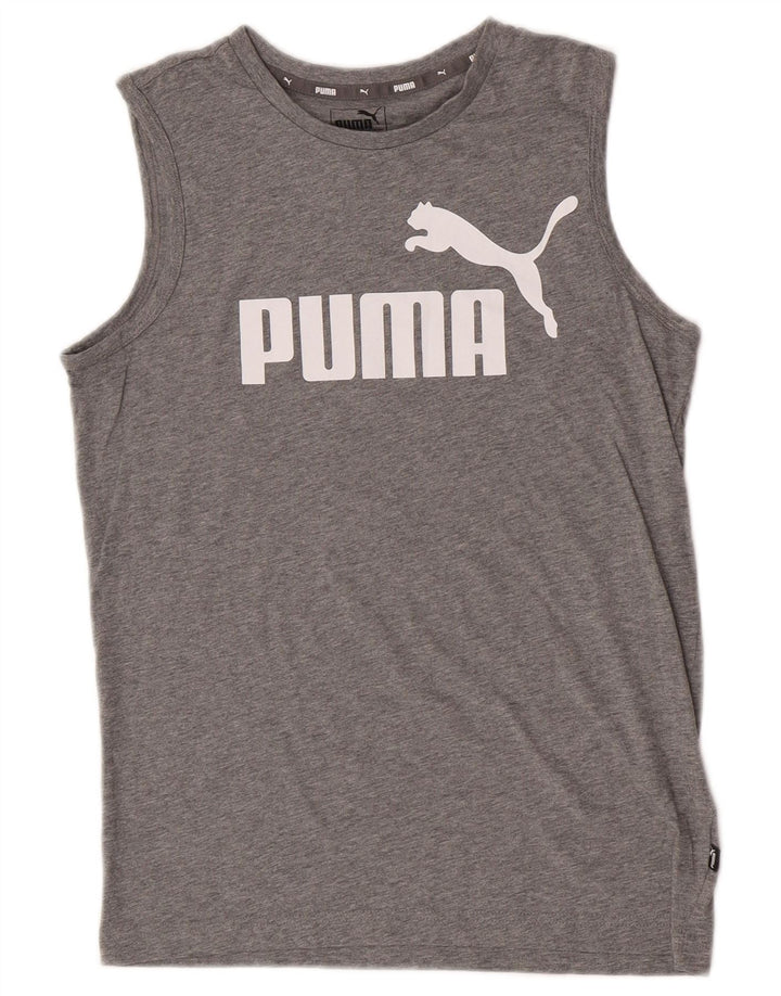 Chłopięca kamizelka z grafiką Puma 13-14 lat, szara, nakrapiana