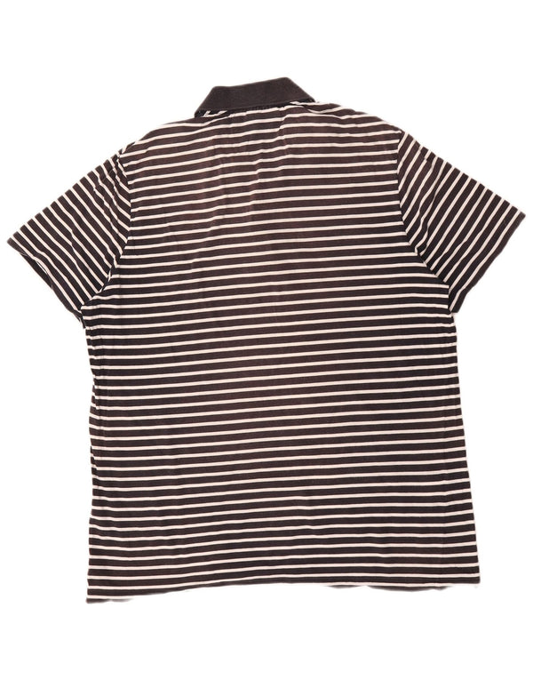 Męska koszulka polo Lacoste o regularnym kroju, rozmiar 7, 2XL, bawełniana w granatowe paski