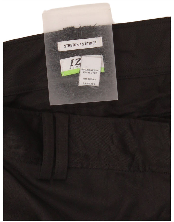 Damskie proste spodnie chino IZOD US 10 Large W32 L30 Czarny poliester