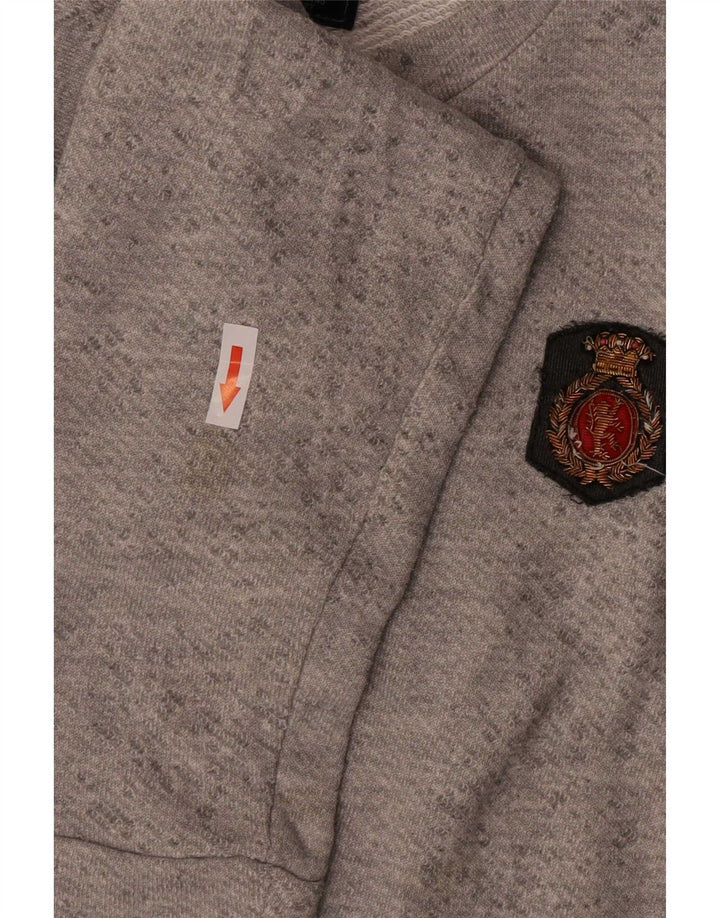 Męski sweter Zara, duży, szary, nakrapiany poliester