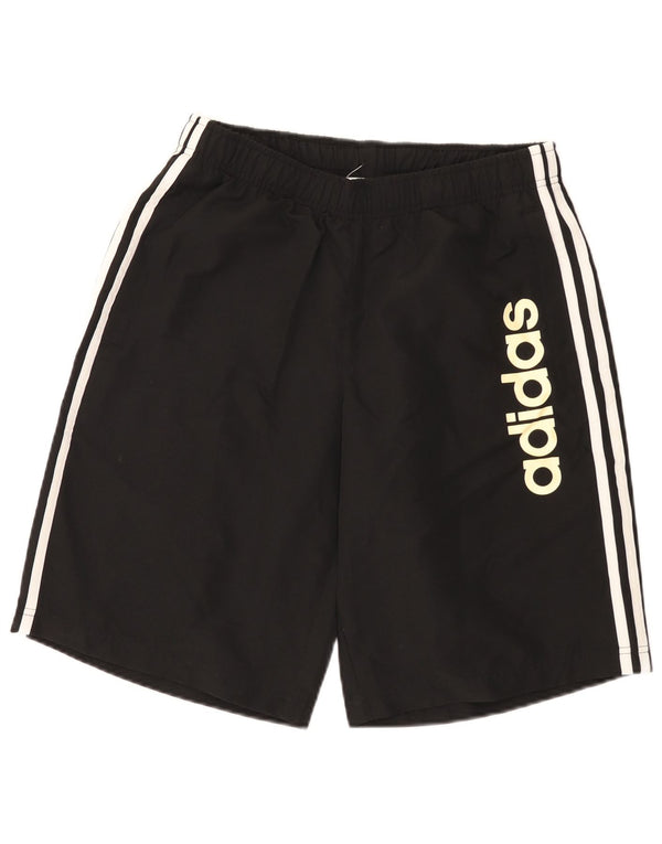 Męskie spodenki sportowe Adidas Climalite Graphic, średni czarny poliester