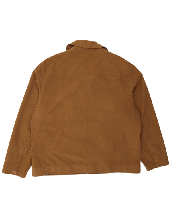 Męska kurtka bomber w stylu vintage UK 46 3XL Brązowy poliester