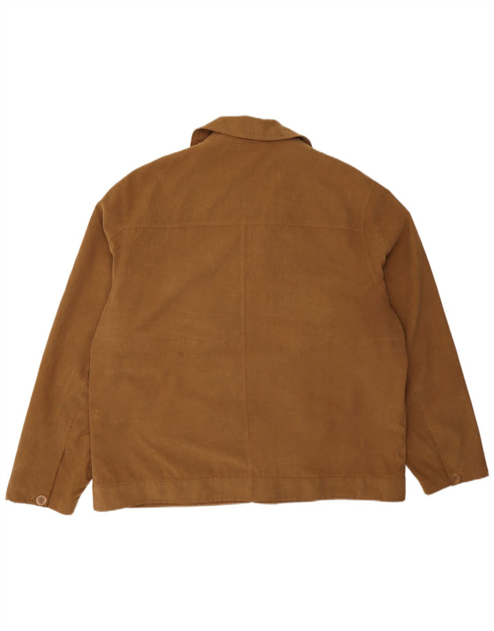 Męska kurtka bomber w stylu vintage UK 46 3XL Brązowy poliester