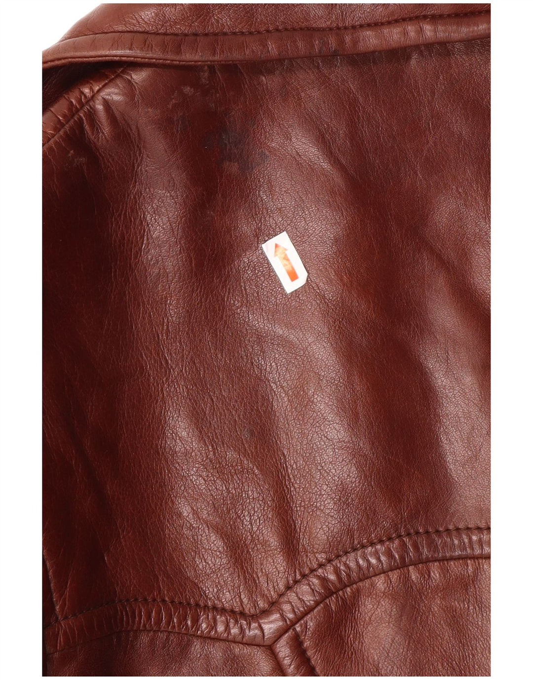 Damski płaszcz skórzany VINTAGE IT 52 2XL Brązowa skóra