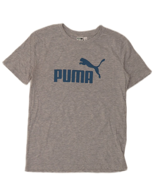 Chłopięcy T-shirt z grafiką PUMA, rozmiar 13-14 lat, duży, szary, bawełniany