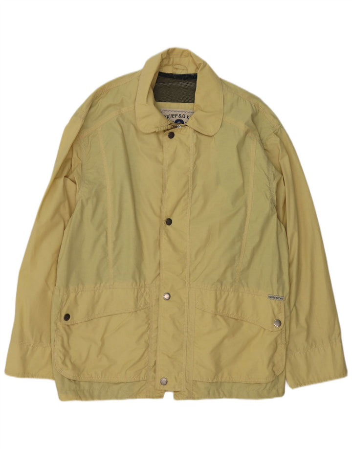 O'KIEF Mens Bomber Jacket UK 40 Large Yellow Cotton