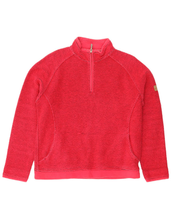 Damski sweter Weird Fish z grafiką i zamkiem błyskawicznym, UK 16, duży, różowy