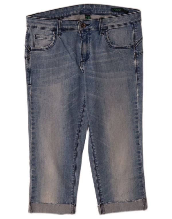 Damskie jeansy Benetton Capri Skinny W28 L18 Niebieskie bawełniane