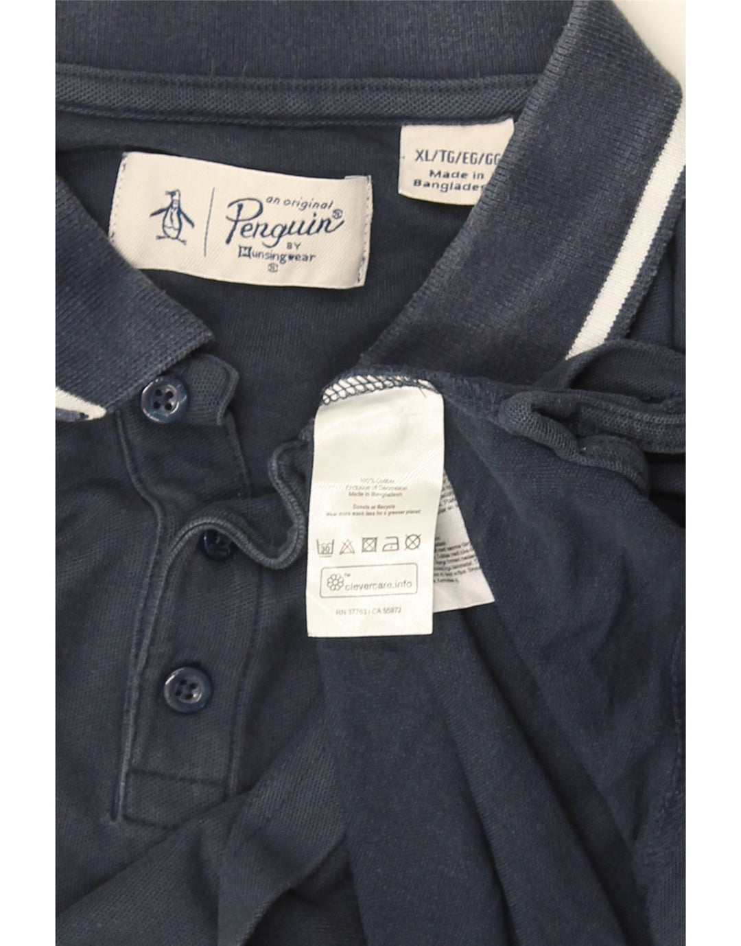 Męska koszulka polo PENGUIN XL, bawełniana, granatowa
