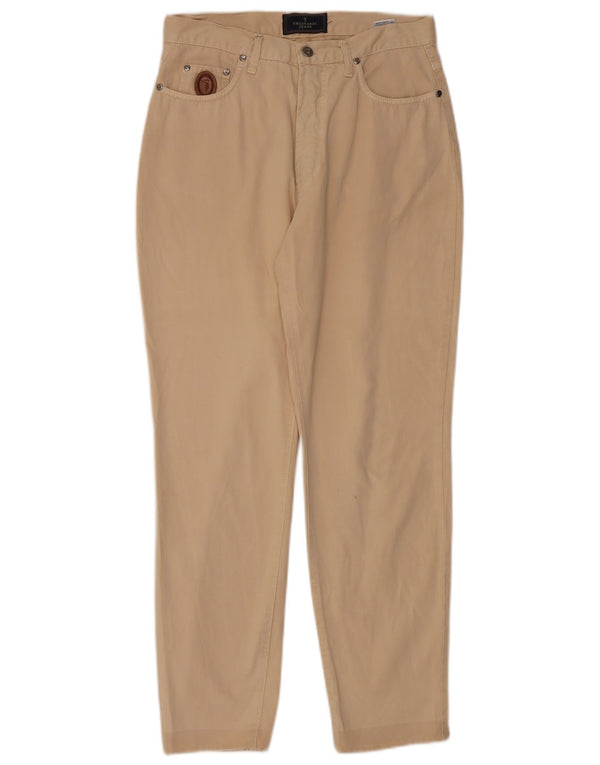 Męskie zwężane spodnie codzienne Trussardi IT 48 XL W34 L29 Beżowa bawełna