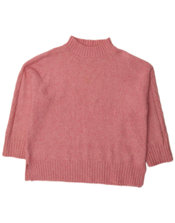 Marks & Spencer Damski sweter z golfem UK 16, duży różowy