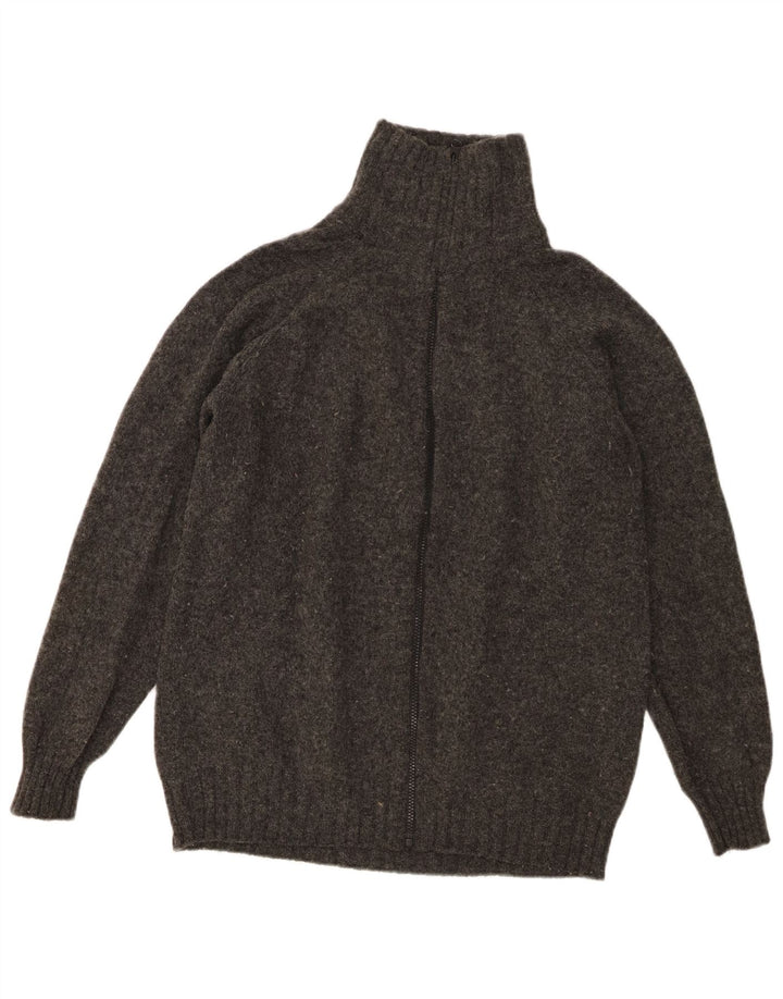 Męski sweter Zara, duży, szary, wełniany
