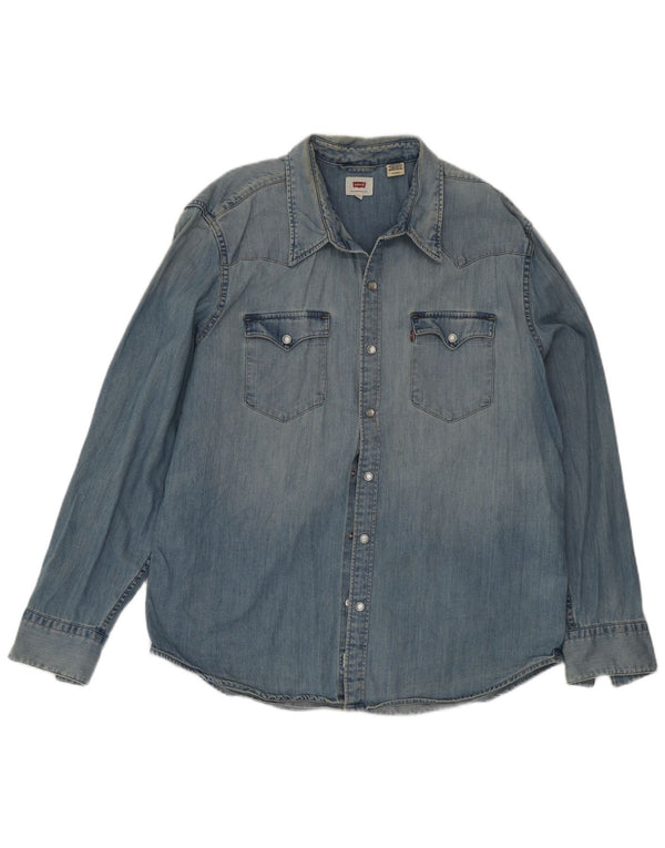 Męska koszula dżinsowa Levi's XL, niebieska, bawełniana