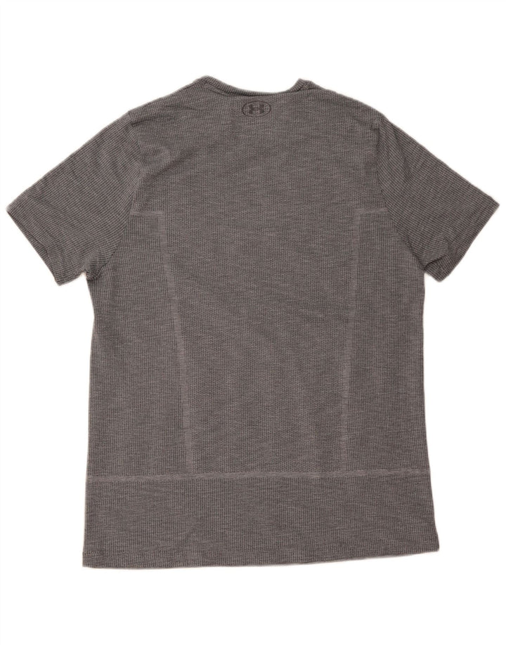 Under Armour Męski T-shirt Top XL Szary, poliester w prążki