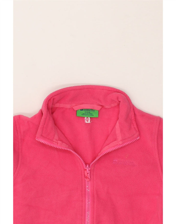 MOUNTAIN WAREHOUSE Girls Fleece Jacket 9-10 Years Pink Polyester Vintage Mountain Warehouse and Second-Hand Mountain Warehouse from Messina Hembry 