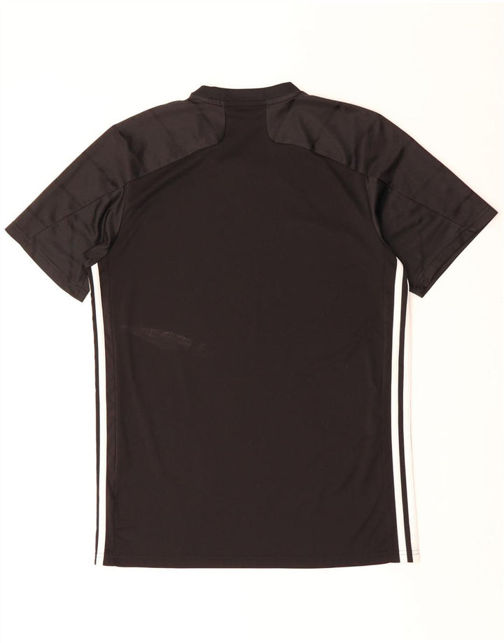 Męska koszulka Adidas Aeroready Top, średnia, czarna, poliestrowa w prążki
