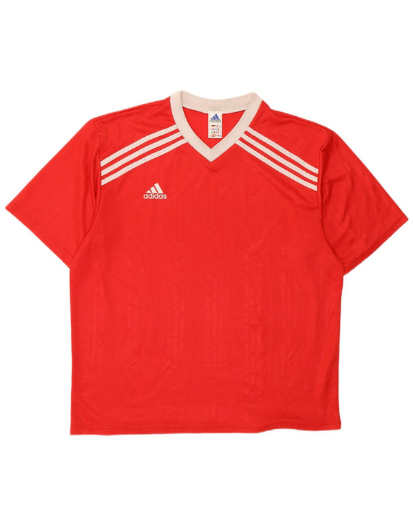 Męska koszulka z grafiką ADIDAS, XL, czerwona, poliester