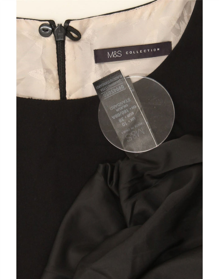 MARKS & SPENCER Womens Sheath Dress UK 10 Small Black Polyester Vintage Marks & Spencer and Second-Hand Marks & Spencer from Messina Hembry 