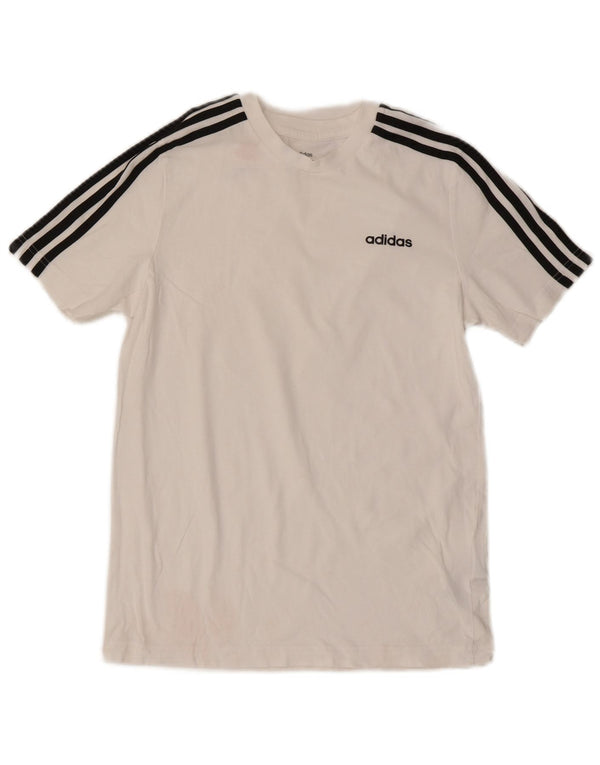 Adidas Chłopięcy T-shirt Top 13-14 Lat Biała Bawełna