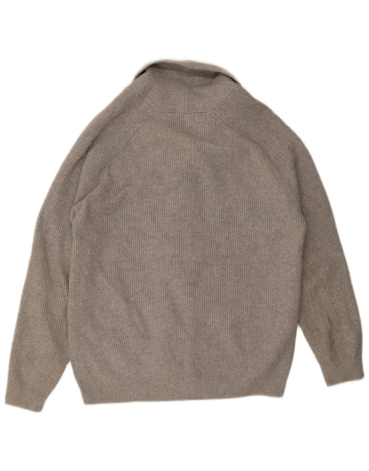 Marks & Spencer Męski sweter rozpinany XL, szary, bawełniany