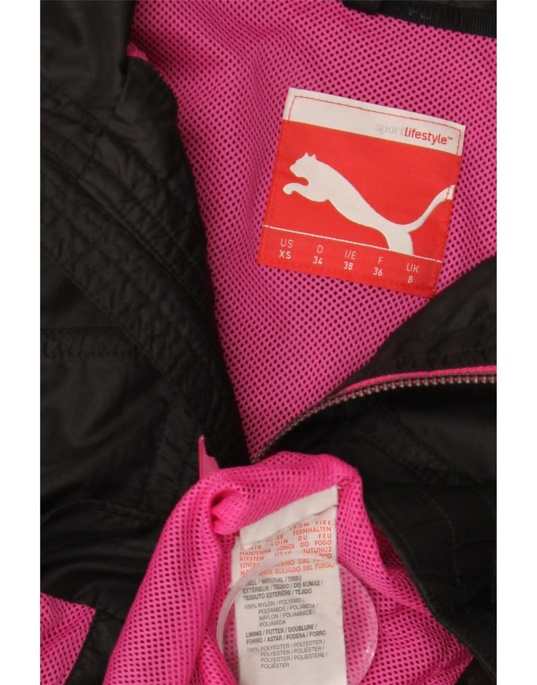 Damska kurtka bomberka PUMA UK 8, mała czarna, poliester