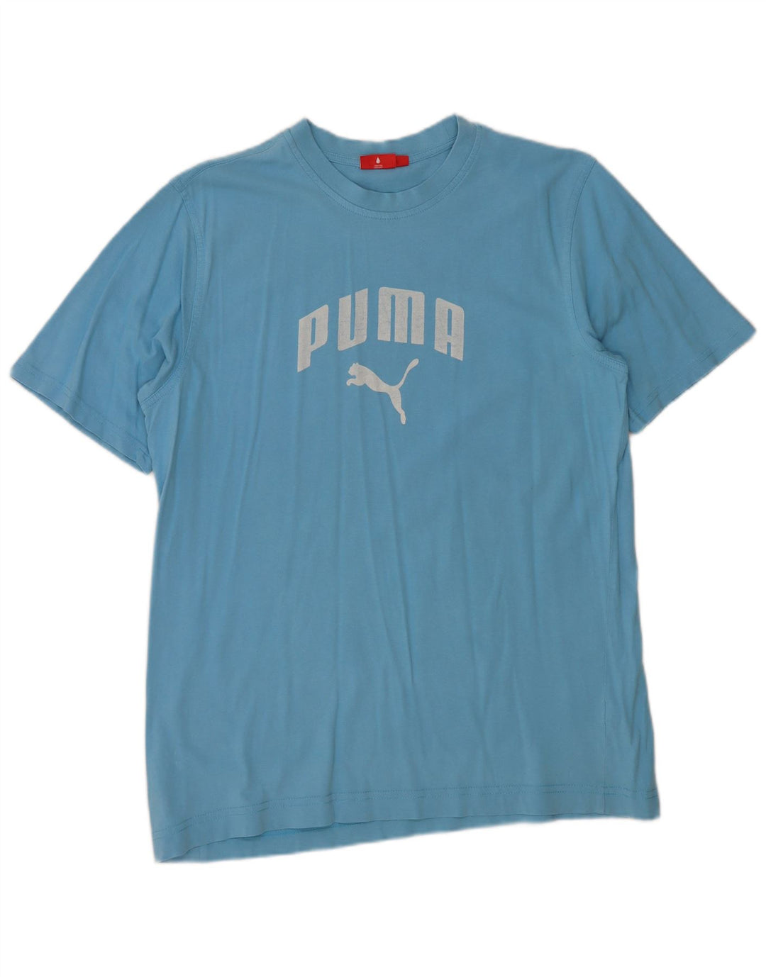 Męski T-shirt z grafiką PUMA, duży, niebieski, bawełniany