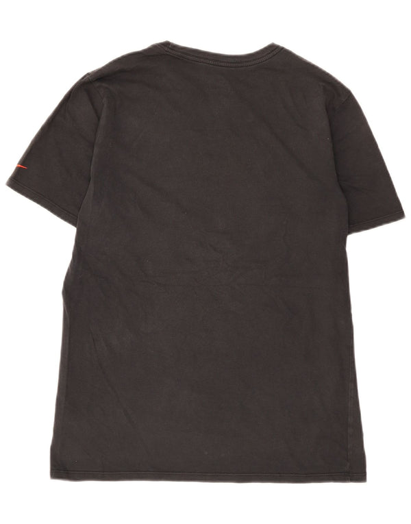 Męski T-shirt Nike o sportowym kroju z grafiką, średni czarny, bawełniany