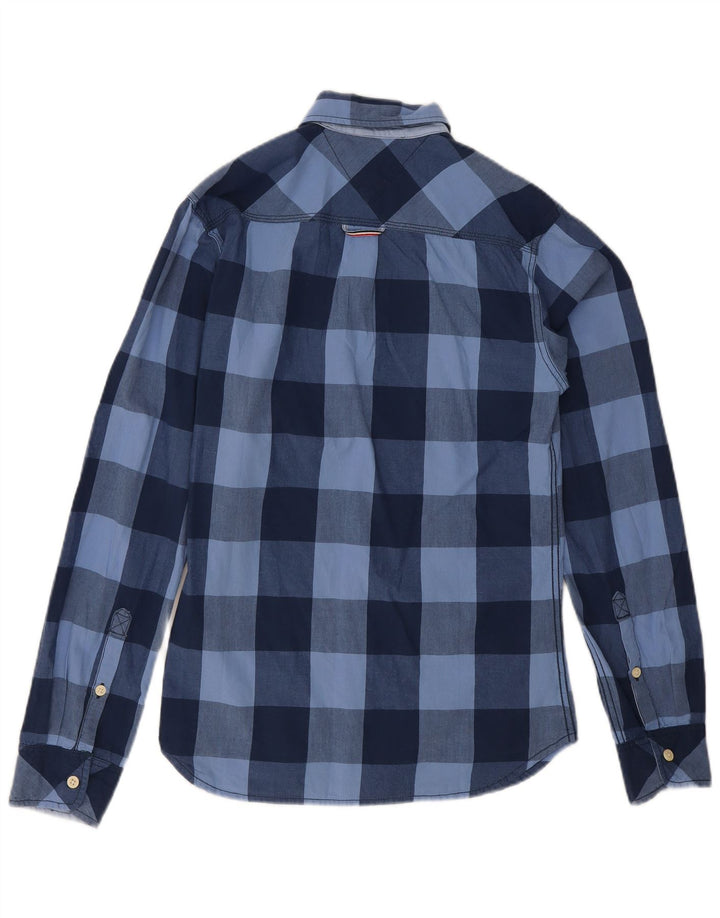 Koszula męska Tommy Hilfiger, mała, bawełniana, w granatową kratkę