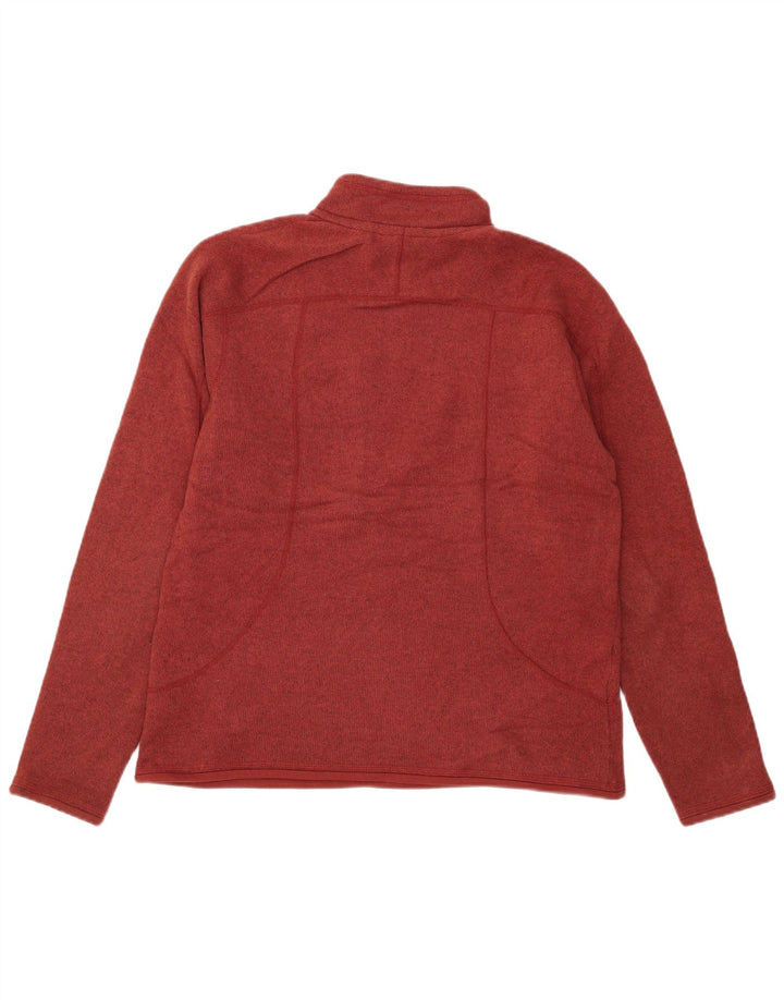 Męski sweter z zamkiem błyskawicznym Eddie Bauer, średni burgund, nakrapiany
