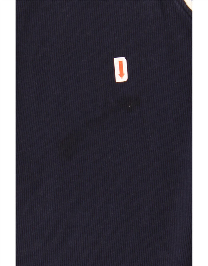 RALPH LAUREN Damski top z rękawem 3/4, UK 18 XL, granatowy, bawełniany z blokami kolorów