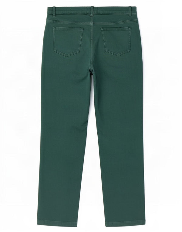 Marks & Spencer Damskie proste spodnie codzienne UK 16 duże W34 L27 zielone