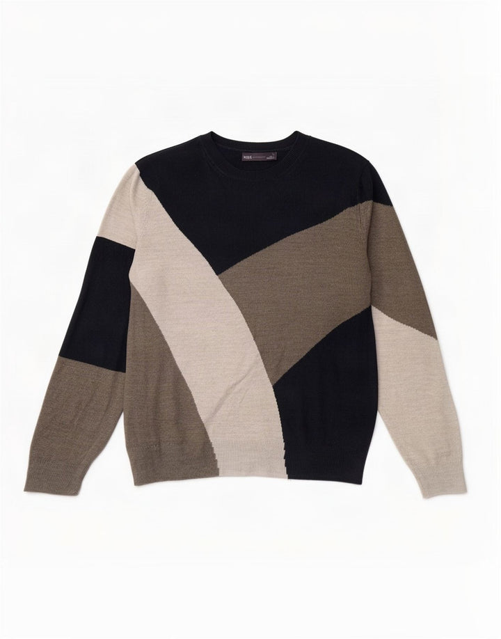 Sweter damski Marks & Spencer z okrągłym dekoltem, UK 12, średni szary