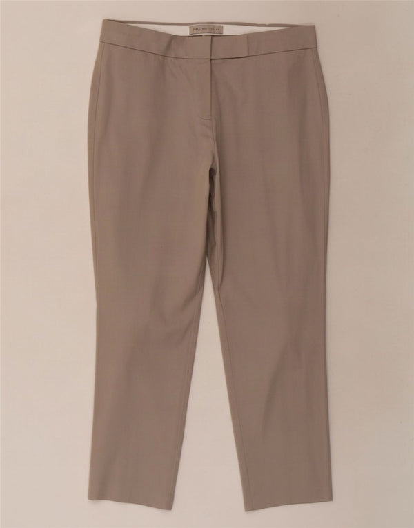 Spodnie damskie Marks & Spencer Crop UK 10 Small W27 L23 Beżowa bawełna