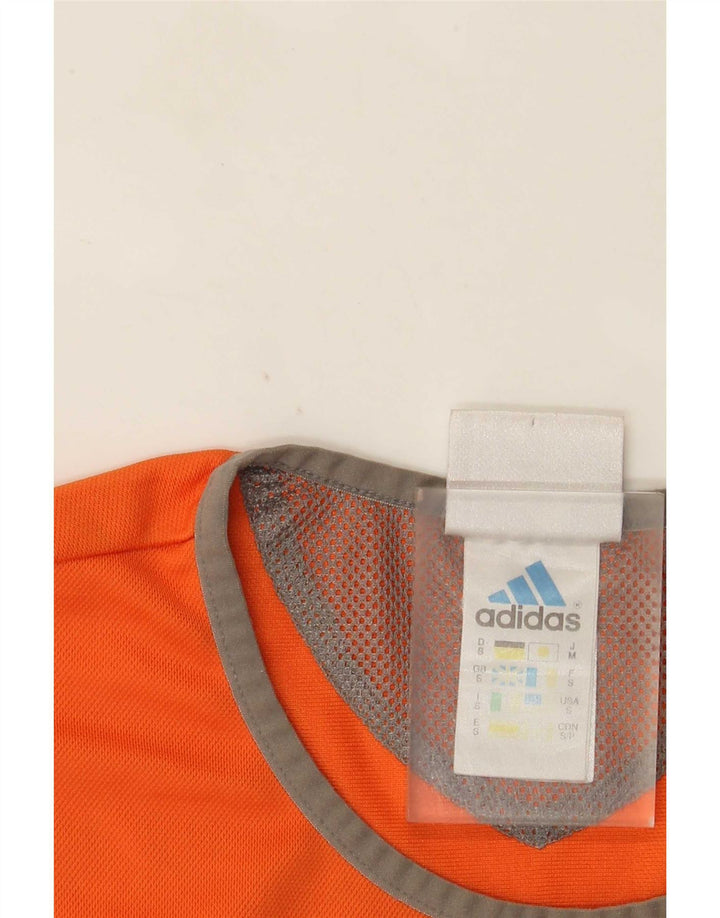 Adidas Męski T-shirt Top Mały Pomarańczowy Poliester