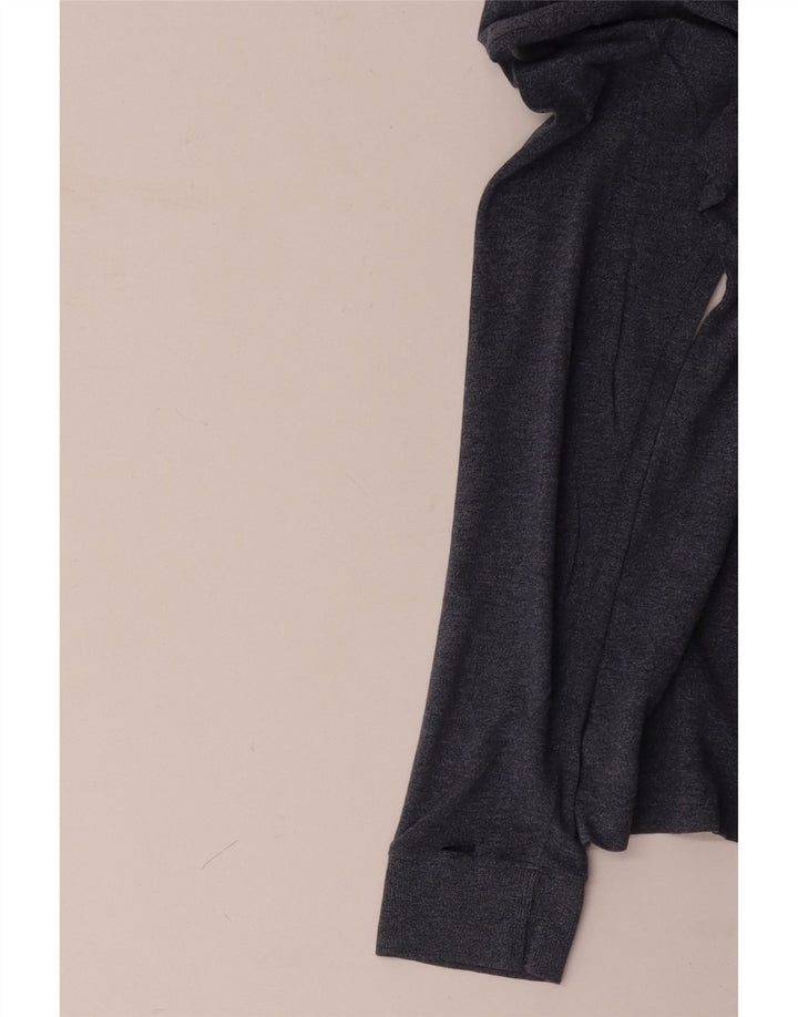 Męska koszulka polo z długim rękawem MASSIMO DUTTI, średnioszara