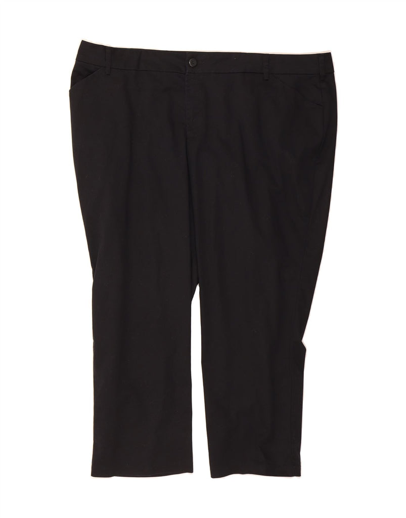 LEE Womens Relaxed Fit Mid Rise Casual Trousers US 24 4XL W48 L29 Black Vintage Lee and Second-Hand Lee from Messina Hembry 