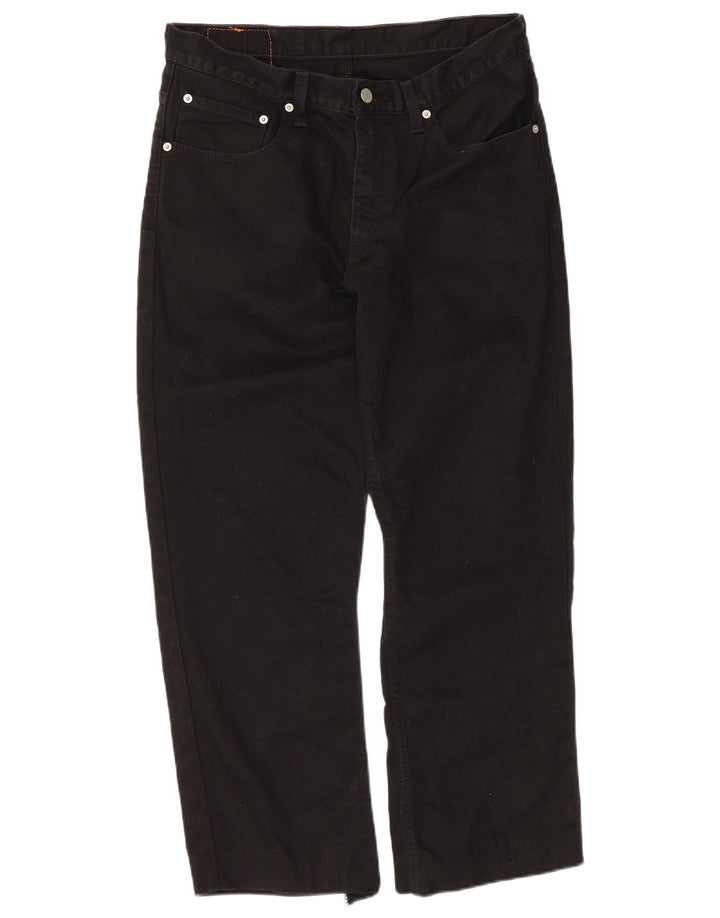 Męskie dżinsy Levi's 752 Straight W34 L26 Czarna bawełna